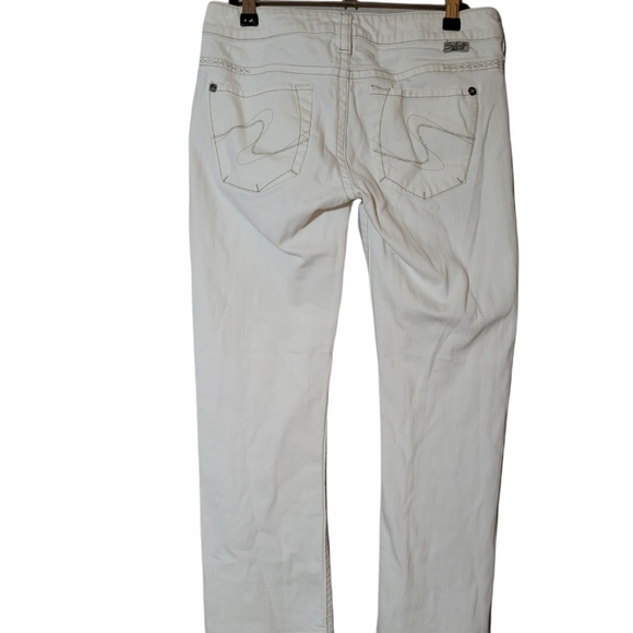 Silver Santorini Cropped White Capri Pant Women's Size 28 - Picture 2 of 9